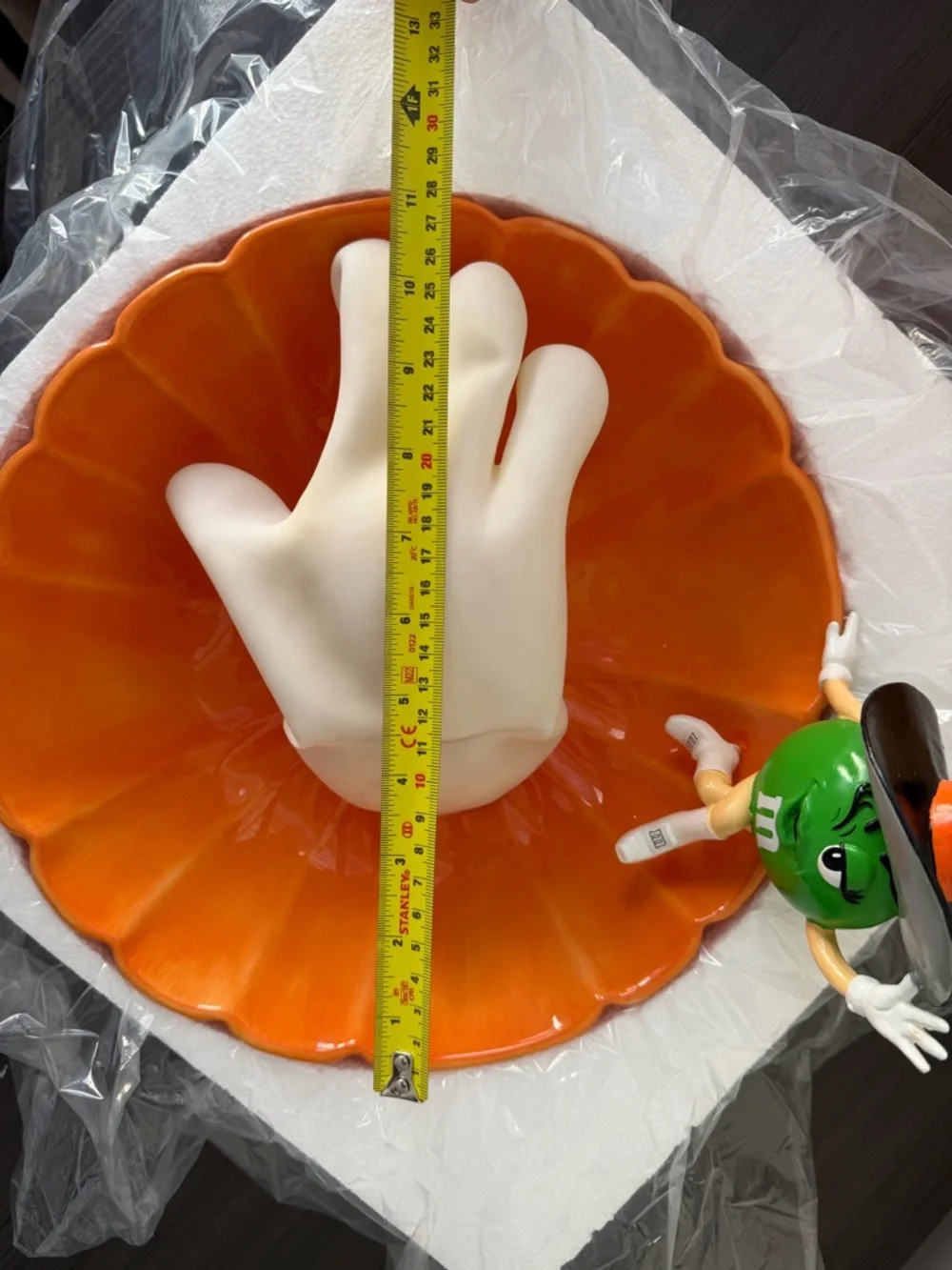 NEW M&M’s Animated Candy Dish Department 56 Green Character Halloween / Fall”